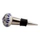Black Blue Drop Ceramic Wine Stopper (Pack Of One Piece)